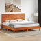vidaXL - Hoofdbord - 180 - cm - massief - grenenhout - wasbruin