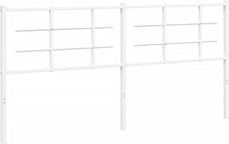 vidaXL - Hoofdbord - 180 - cm - metaal - wit
