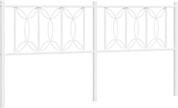vidaXL - Hoofdbord - 180 - cm - metaal - wit