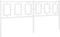 vidaXL - Hoofdbord - 180 - cm - metaal - wit