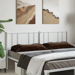 vidaXL - Hoofdbord - 180 - cm - metaal - wit