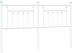 vidaXL - Hoofdbord - 180 - cm - metaal - wit