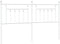 vidaXL - Hoofdbord - 180 - cm - metaal - wit