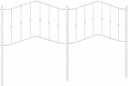 vidaXL - Hoofdbord - 180 - cm - metaal - wit