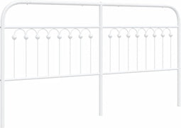 vidaXL - Hoofdbord - 180 - cm - metaal - wit