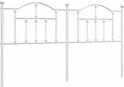 vidaXL - Hoofdbord - 180 - cm - metaal - wit