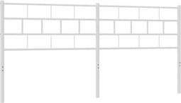 vidaXL - Hoofdbord - 180 - cm - metaal - wit