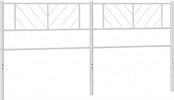 vidaXL - Hoofdbord - 180 - cm - metaal - wit