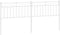 vidaXL - Hoofdbord - 180 - cm - metaal - wit