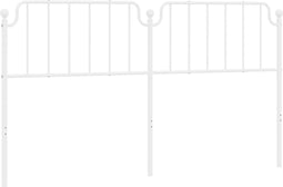 vidaXL - Hoofdbord - 180 - cm - metaal - wit
