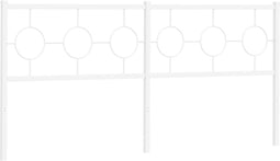 vidaXL - Hoofdbord - 180 - cm - metaal - wit