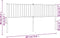 vidaXL - Hoofdbord - 180 - cm - metaal - wit