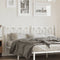 vidaXL - Hoofdbord - 180 - cm - metaal - wit