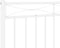 vidaXL - Hoofdbord - 180 - cm - metaal - wit