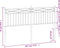 vidaXL - Hoofdbord - 180 - cm - metaal - wit