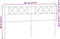 vidaXL - Hoofdbord - 180 - cm - metaal - wit