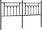 vidaXL - Hoofdbord - 180 - cm - metaal - zwart