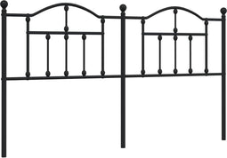 vidaXL - Hoofdbord - 180 - cm - metaal - zwart