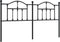 vidaXL - Hoofdbord - 180 - cm - metaal - zwart