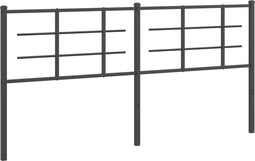 vidaXL - Hoofdbord - 180 - cm - metaal - zwart