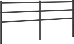 vidaXL - Hoofdbord - 180 - cm - metaal - zwart
