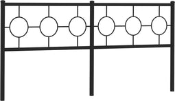vidaXL - Hoofdbord - 180 - cm - metaal - zwart