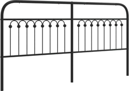 vidaXL - Hoofdbord - 180 - cm - metaal - zwart