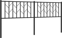 vidaXL - Hoofdbord - 180 - cm - metaal - zwart