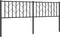 vidaXL - Hoofdbord - 180 - cm - metaal - zwart