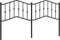 vidaXL - Hoofdbord - 180 - cm - metaal - zwart
