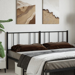vidaXL - Hoofdbord - 180 - cm - metaal - zwart