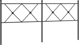 vidaXL - Hoofdbord - 180 - cm - metaal - zwart