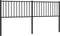 vidaXL - Hoofdbord - 180 - cm - metaal - zwart