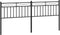 vidaXL - Hoofdbord - 180 - cm - metaal - zwart
