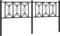 vidaXL - Hoofdbord - 180 - cm - metaal - zwart