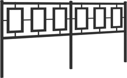 vidaXL - Hoofdbord - 180 - cm - metaal - zwart