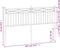 vidaXL - Hoofdbord - 180 - cm - metaal - zwart