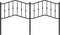 vidaXL - Hoofdbord - 180 - cm - metaal - zwart