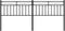 vidaXL - Hoofdbord - 180 - cm - metaal - zwart