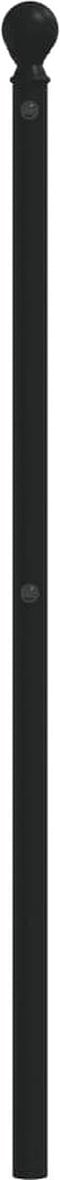vidaXL - Hoofdbord - 180 - cm - metaal - zwart