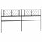 vidaXL - Hoofdbord - 180 - cm - metaal - zwart