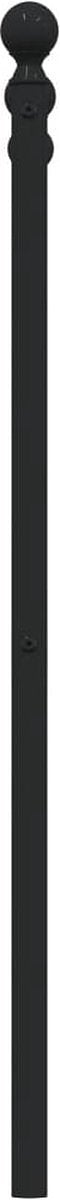 vidaXL - Hoofdbord - 180 - cm - metaal - zwart