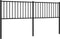 vidaXL - Hoofdbord - 180 - cm - metaal - zwart