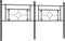 vidaXL - Hoofdbord - 180 - cm - metaal - zwart