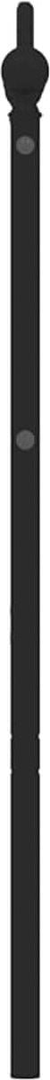 vidaXL - Hoofdbord - 180 - cm - metaal - zwart