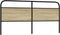 vidaXL - Hoofdbord - 180 - cm - staal - en - bewerkt - hout - sonoma - eikenkleurig