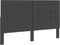 vidaXL - Hoofdbord - 180x200 - cm - getuft - stof - donkergrijs