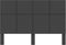 vidaXL - Hoofdbord - 180x200 - cm - stof - donkergrijs