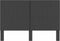 vidaXL - Hoofdbord - 180x200 - cm - stof - donkergrijs