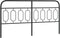 vidaXL - Hoofdbord - 183 - cm - metaal - zwart